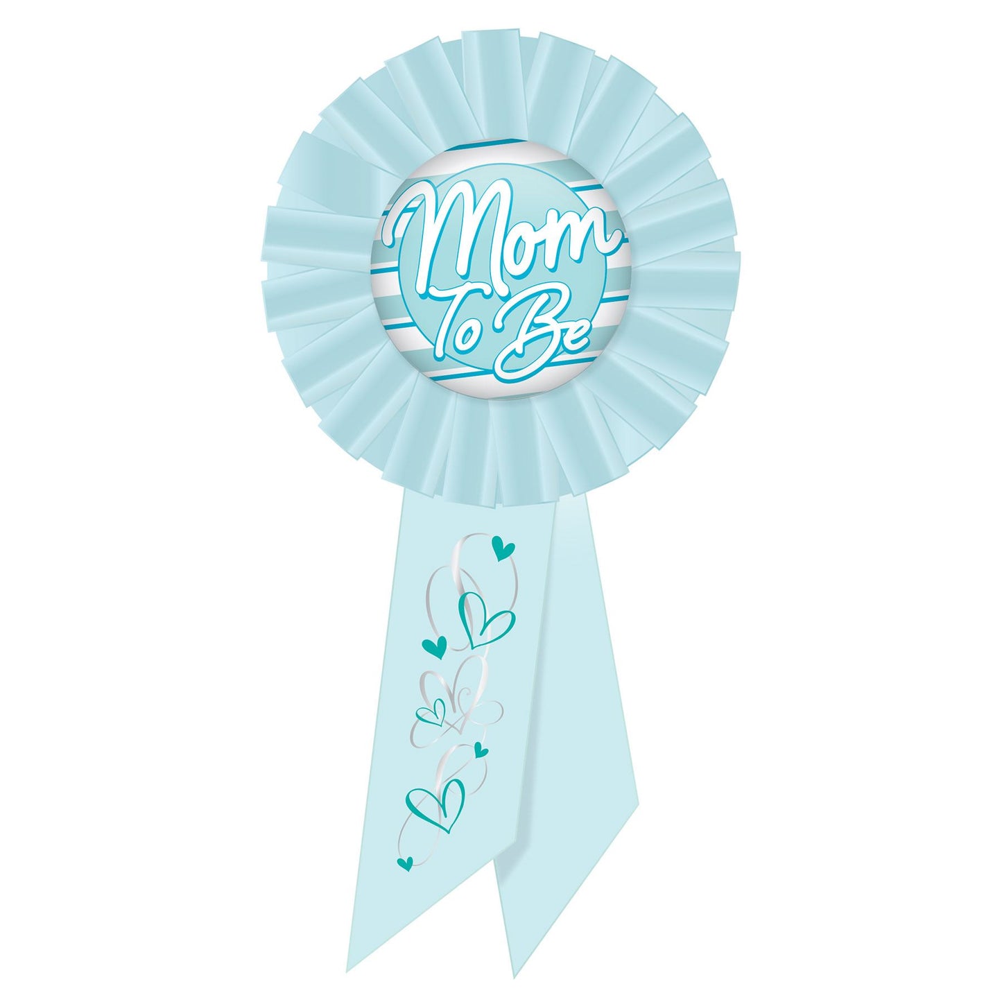 Beistle Mom To Be Rosette - Blue - Party Supply Decoration for Baby Shower