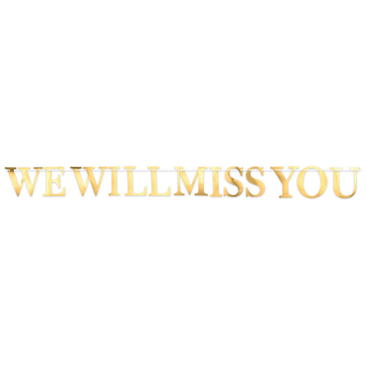 Beistle Foil We Will Miss You Streamer 50.5 in  x 6' 6 in  (1/Pkg) Party Supply Decoration : General Occasion