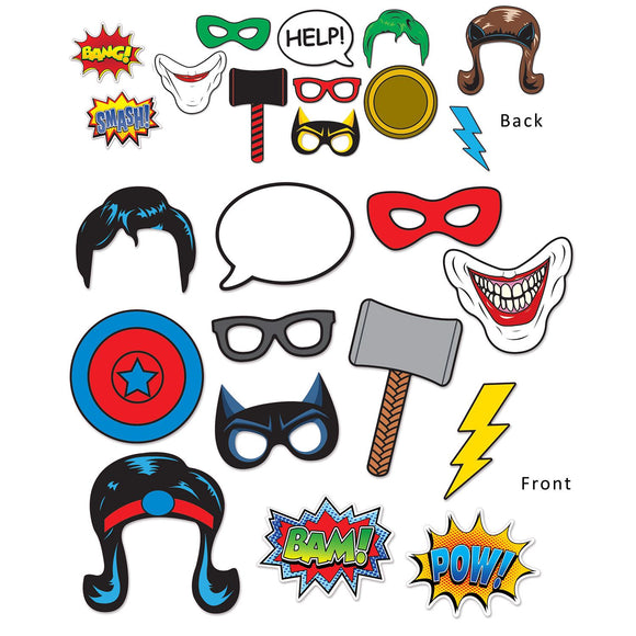 Beistle Hero Photo Fun Signs 60.75 in -10 in  (12/Pkg) Party Supply Decoration : Heroes