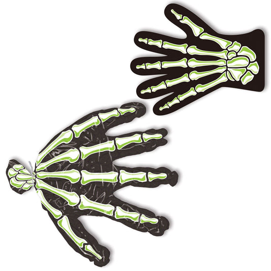 Beistle Skeleton Hand Treat Bags (10/Pkg) - Party Supply Decoration for Halloween