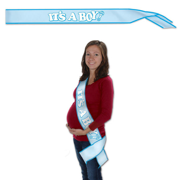 Beistle It's A Boy! Satin Sash - Party Supply Decoration for Baby Shower