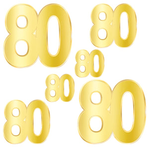 Beistle Foil   80   Birthday Cutouts   (6/Pkg) Party Supply Decoration : 80th Birthday
