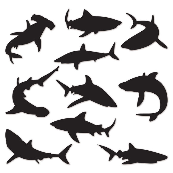 Beistle Shark Silhouettes - Party Supply Decoration for Shark