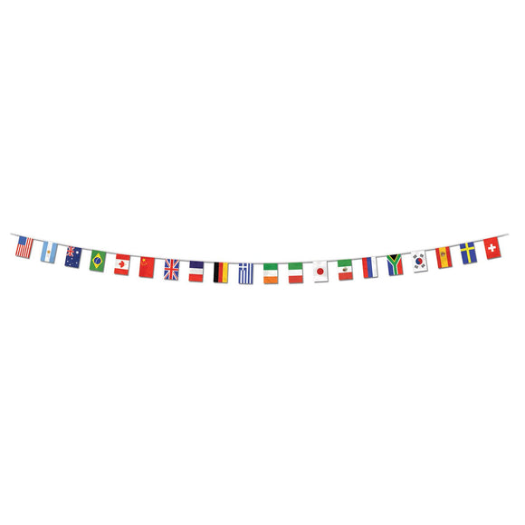 Beistle International Flag Banner (23 Feet Long) 12 in  x 23' (1/Pkg) Party Supply Decoration : International