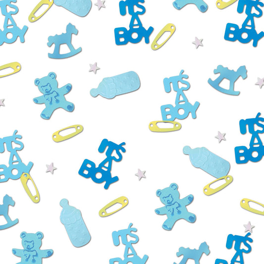 Beistle It's A Boy Confetti - Party Supply Decoration for Baby Shower