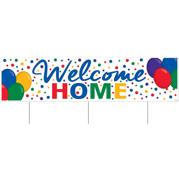 Beistle All Weather Jumbo Welcome Home Yard Sign - Party Supply Decoration for General Occasion