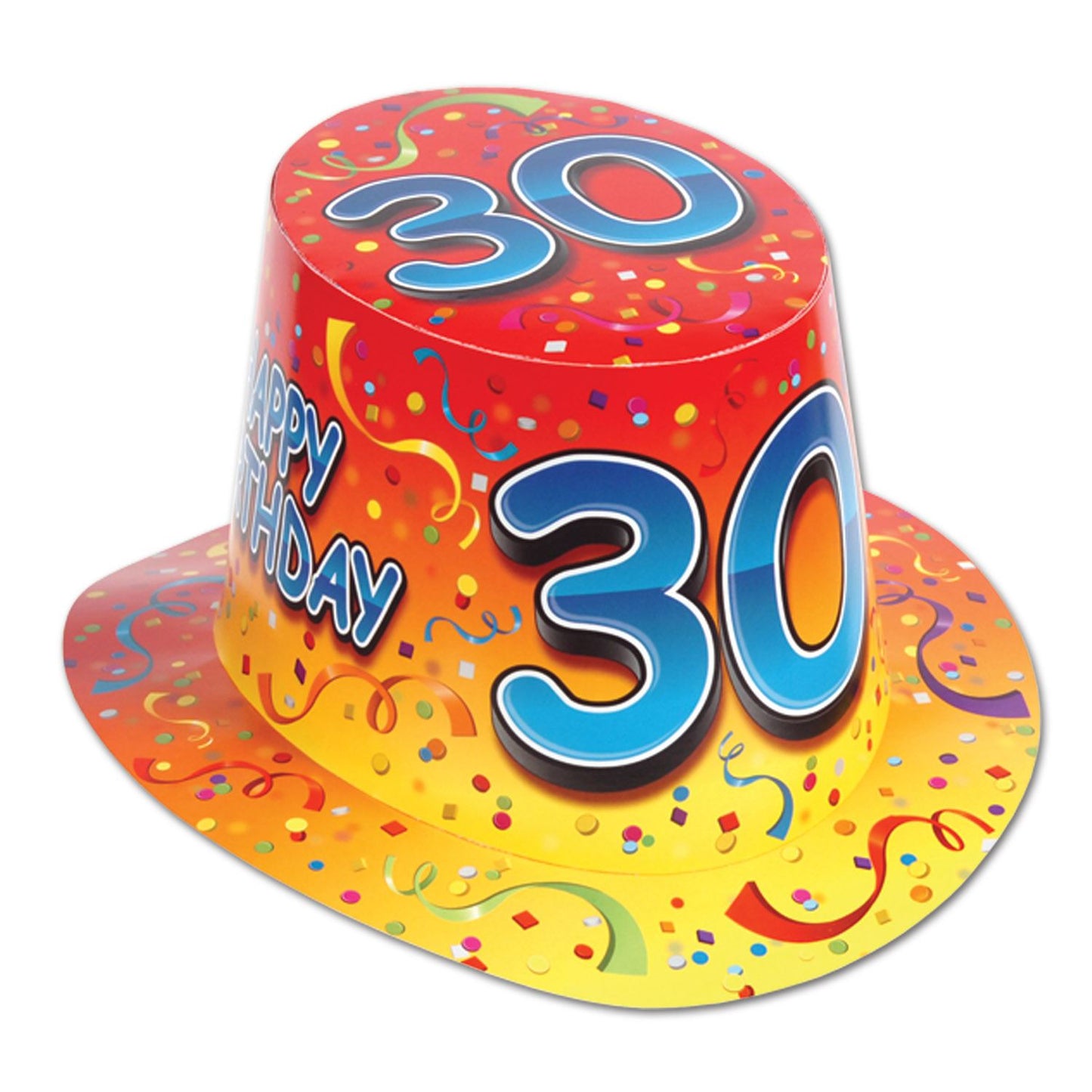 Beistle Happy  in 30 in  Birthday Hi-Hat   Party Supply Decoration : Birthday-Age Specific