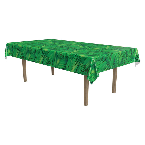 Beistle Palm Leaf Tablecover 54 in  x 108 in  (1/Pkg) Party Supply Decoration : Luau