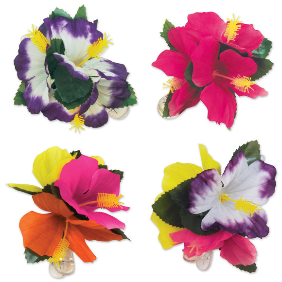 Beistle Tropical Hair Clips - Party Supply Decoration for Luau