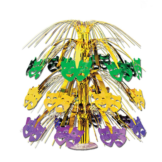 Beistle Mardi Gras Cascade Centerpiece 18 in  (1/Pkg) Party Supply Decoration : Mardi Gras