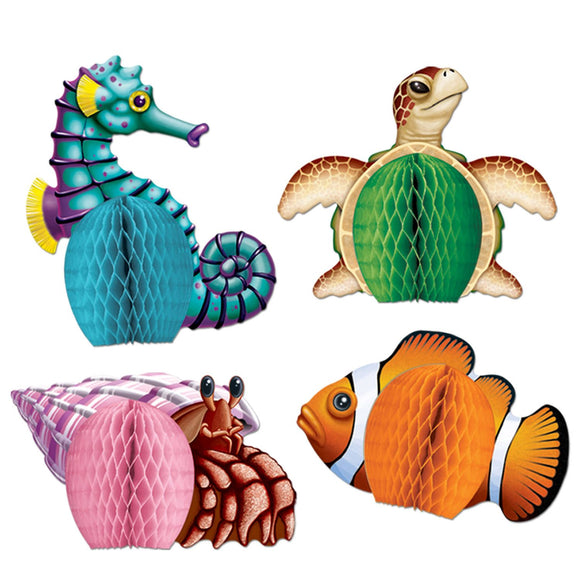 Beistle Sea Creatures Centerpieces  (4/Pkg) Party Supply Decoration : Under The Sea