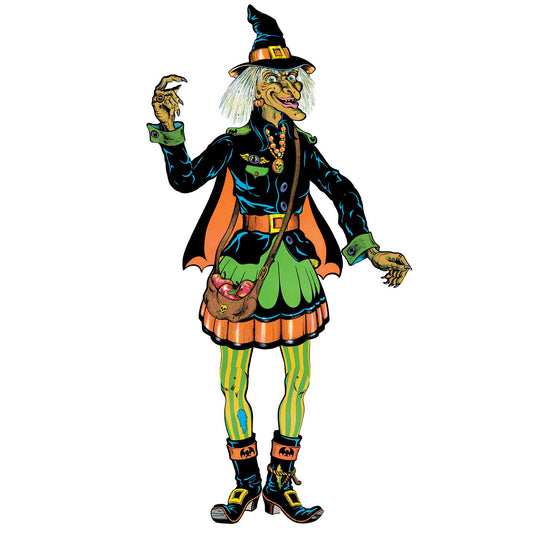 Beistle Vintage Halloween Jointed Witch - Party Supply Decoration for Halloween-Vintage