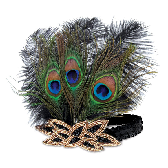 Beistle Flapper Peacock Headband  (1/Pkg) Party Supply Decoration : Great 20's