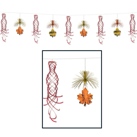 Beistle Leaf Shimmer Garland - Party Supply Decoration for Thanksgiving / Fall