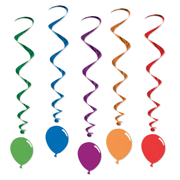 Beistle Balloon Whirls (5/pkg) - Party Supply Decoration for Birthday
