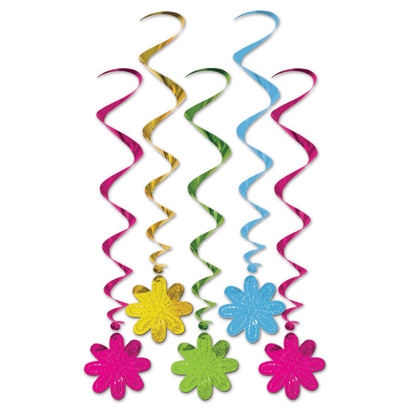 Beistle Flower Whirls (5/pkg) - Party Supply Decoration for Spring/Summer