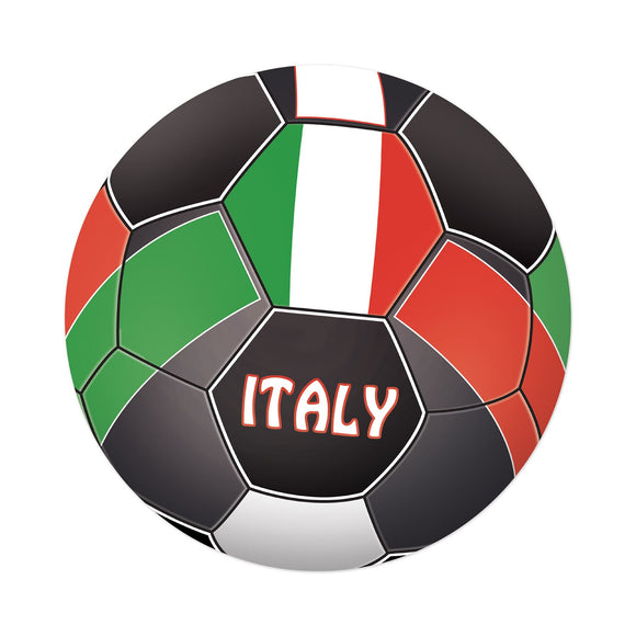 Beistle Italy Soccer Ball Peel 'N Place (1/Sheet) - Party Supply Decoration for Soccer