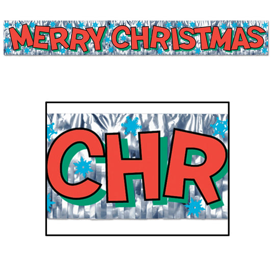 Beistle Foil Merry Christmas Banner 70.5 in  x 5' (1/Pkg) Party Supply Decoration : Christmas/Winter