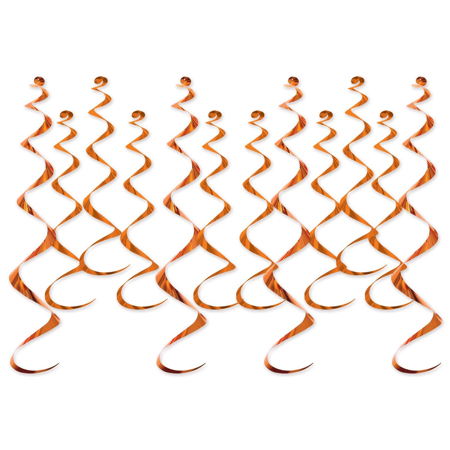 Beistle Metallic Whirls - Orange - Party Supply Decoration for General Occasion