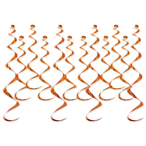 Beistle Metallic Whirls - Orange - Party Supply Decoration for General Occasion