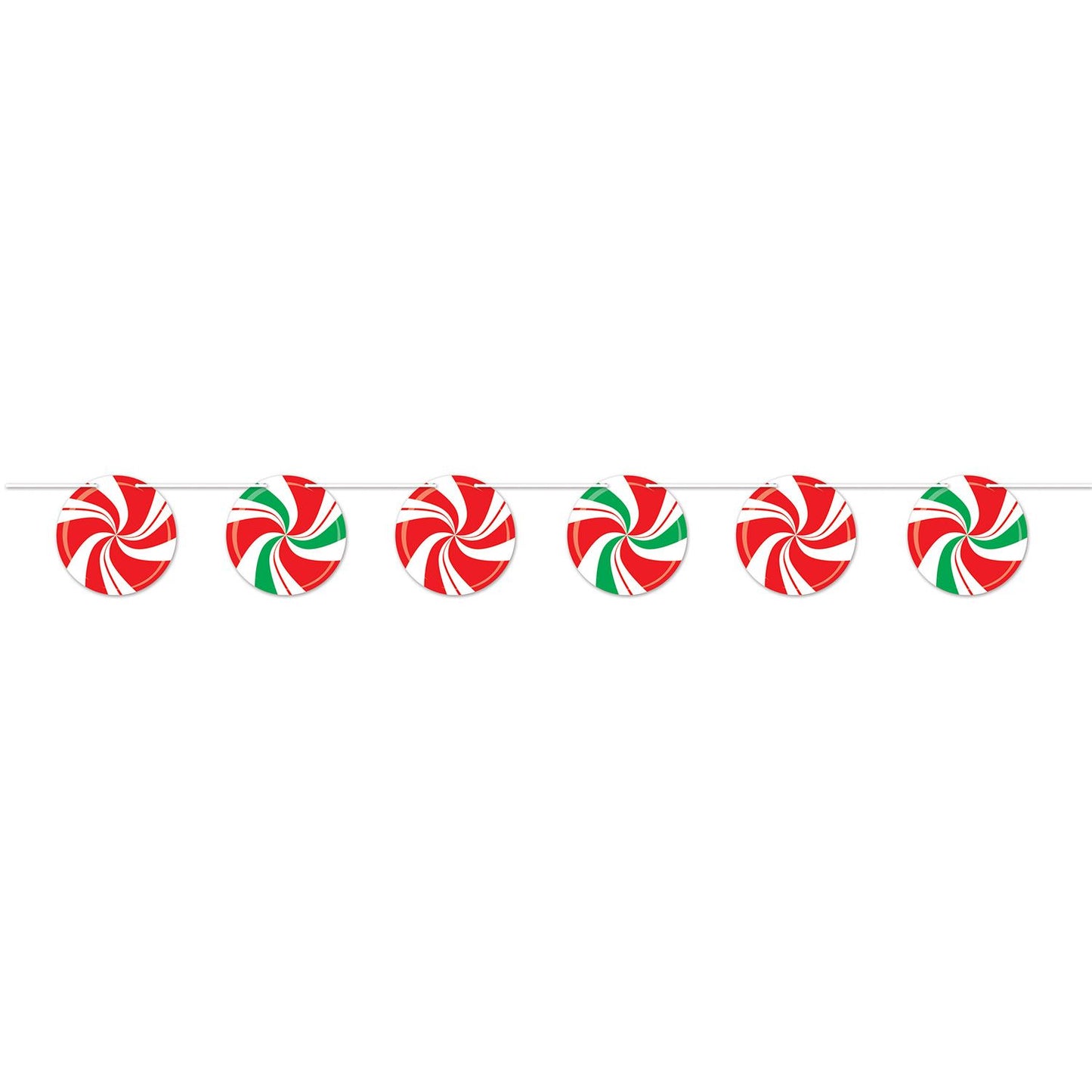 Beistle Peppermint Streamer 7 in  x 8' (1/Pkg) Party Supply Decoration : Christmas/Winter