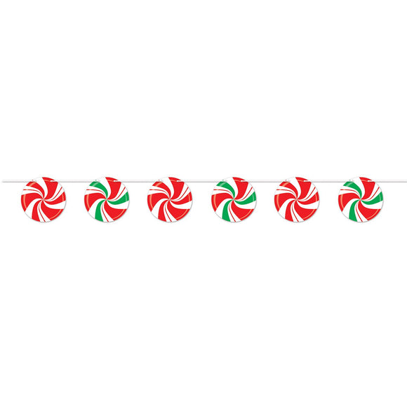 Beistle Peppermint Streamer 7 in  x 8' (1/Pkg) Party Supply Decoration : Christmas/Winter