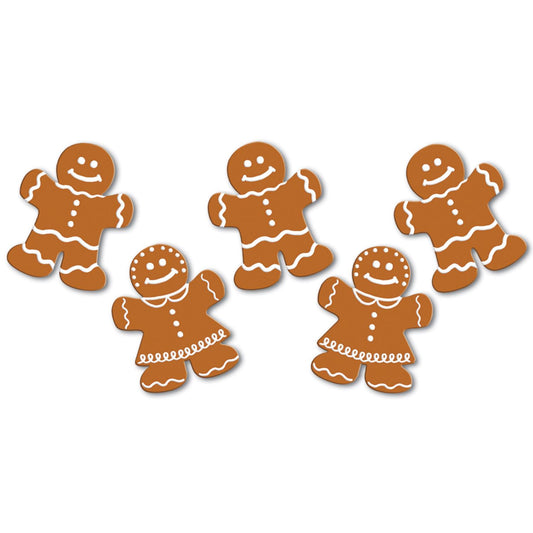 Beistle Mini Gingerbread Cutouts (10/pkg) 5 in  (10/Pkg) Party Supply Decoration : Christmas/Winter