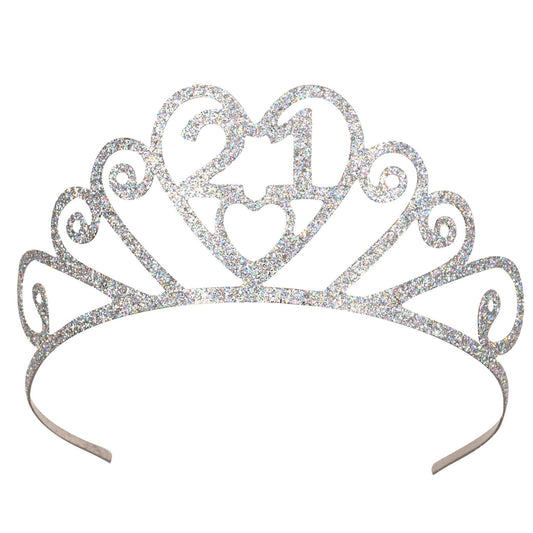 Beistle Glittered 21 Tiara - Party Supply Decoration for 21st Birthday