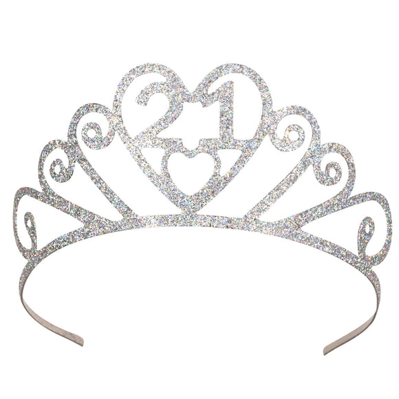 Beistle Glittered 21 Tiara - Party Supply Decoration for 21st Birthday