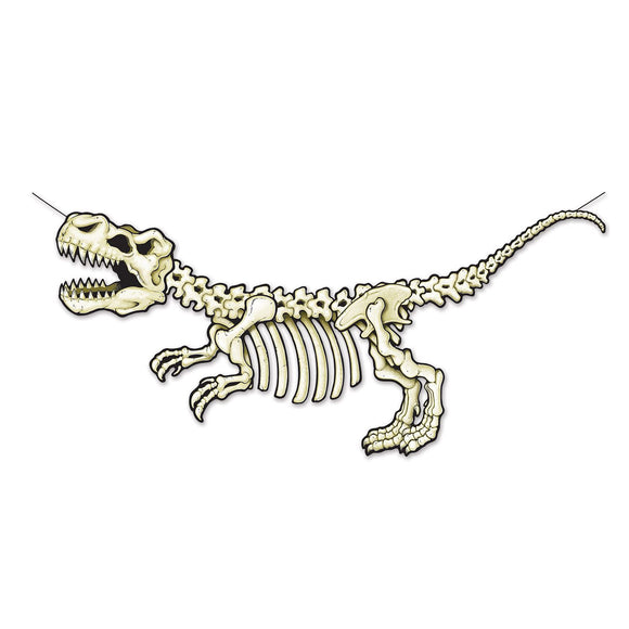 Beistle T-Rex Skeleton Streamer 280.5 in  x 5' (1/Pkg) Party Supply Decoration : Dinosaurs