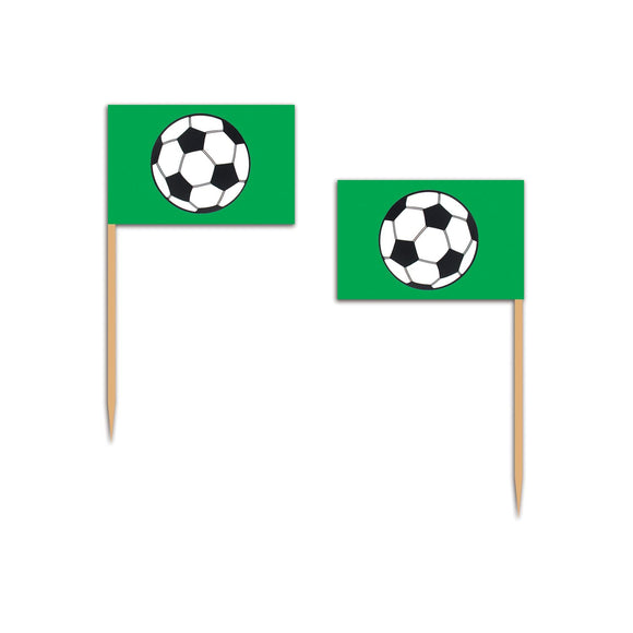 Beistle Soccer Ball Picks (50/pkg) - Party Supply Decoration for Soccer