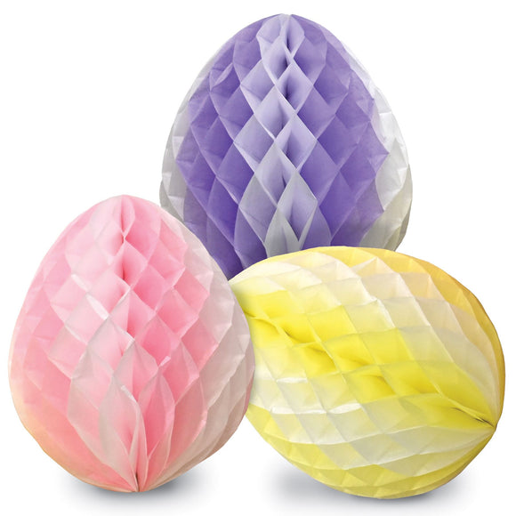 Beistle Striped Tissue Egg (1/pkg) - Party Supply Decoration for Easter