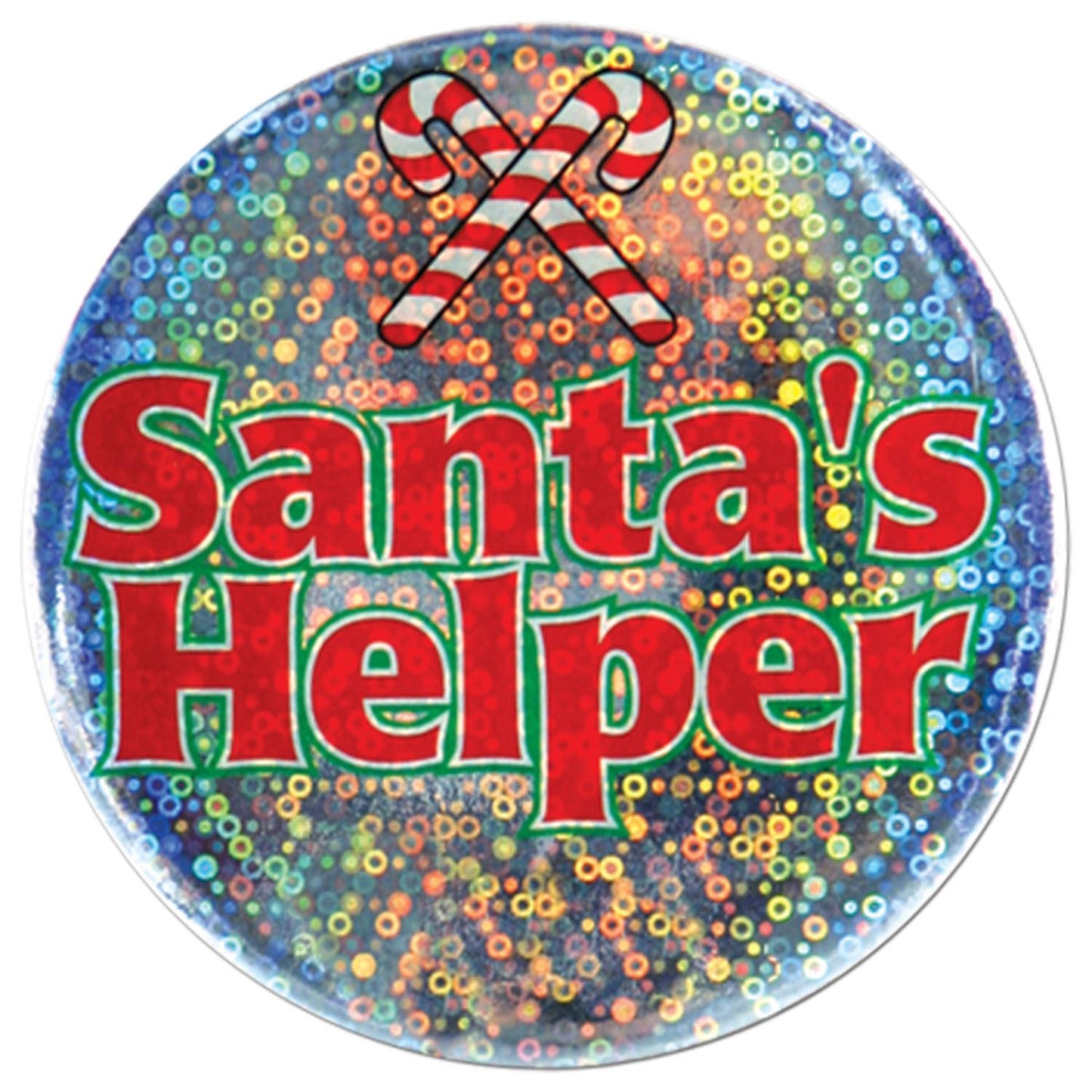 Beistle Santa's Helper Lazer Etched Button - Party Supply Decoration for Christmas / Winter