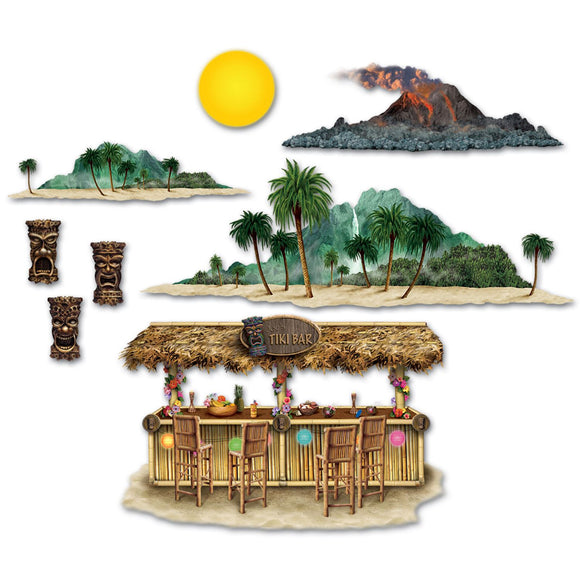 Beistle Tiki Bar and Island Props - Party Supply Decoration for Luau