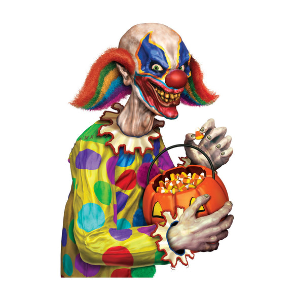 Beistle Creepy Clown Backseat Driver Car Cling - Party Supply Decoration for Halloween