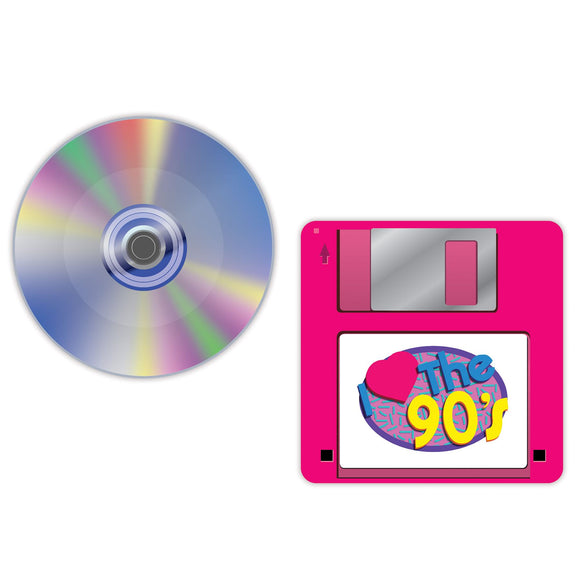 Beistle 90's Coasters - Party Supply Decoration for 90's