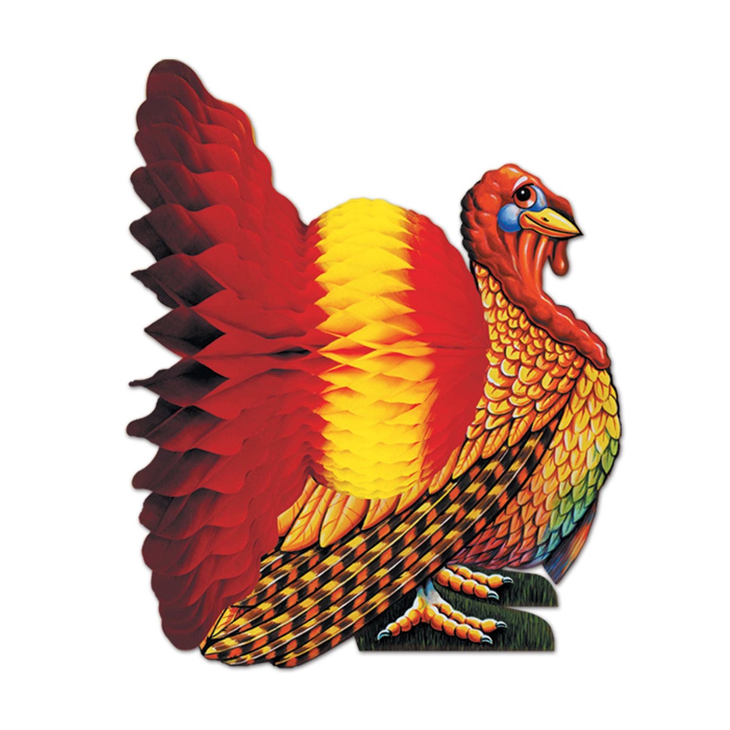 Beistle Tissue Turkey Centerpiece, 9 inches 9 in  (1/Pkg) Party Supply Decoration : Thanksgiving/Fall