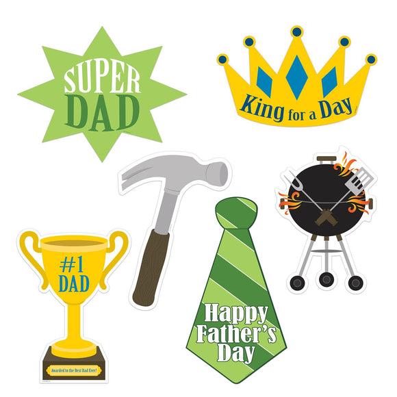 Beistle Father's Day Cutouts   (6/Pkg) Party Supply Decoration : Mothers/Fathers Day