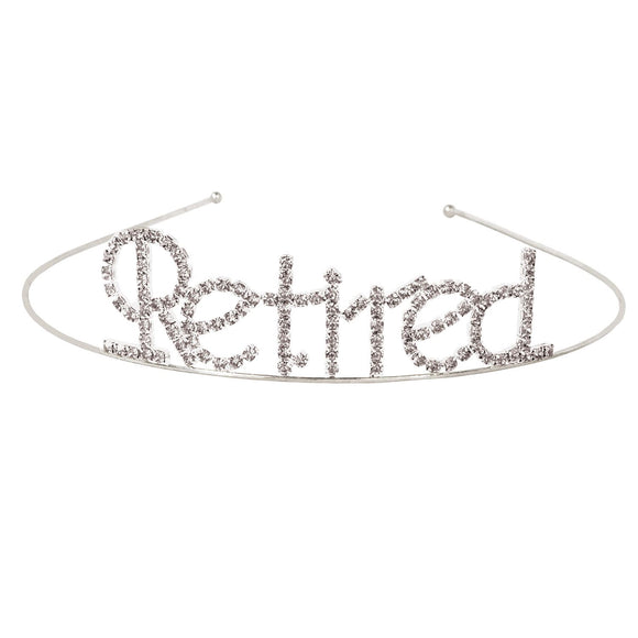 Beistle Retired Royal Rhinestone Tiara - Party Supply Decoration for Retirement