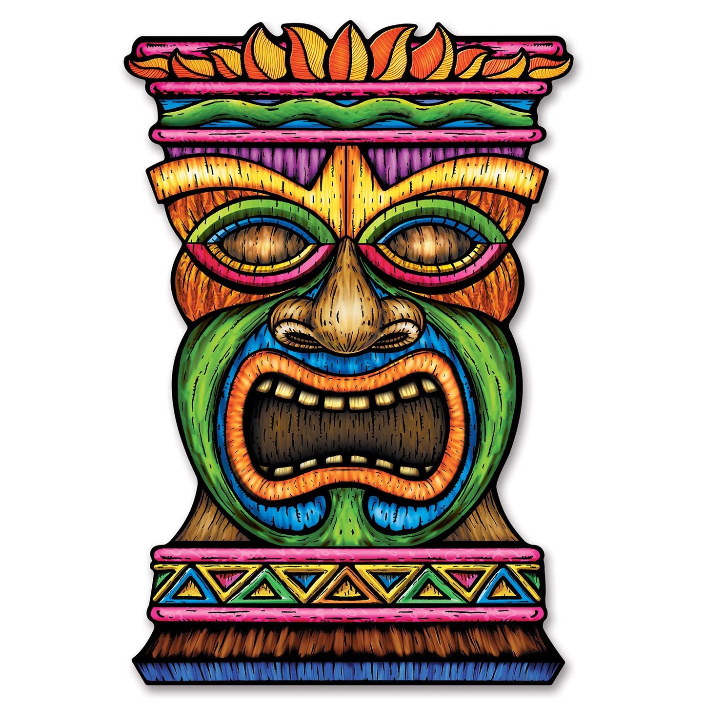 Beistle Jumbo Tiki Cutout 3'  Party Supply Decoration : Luau