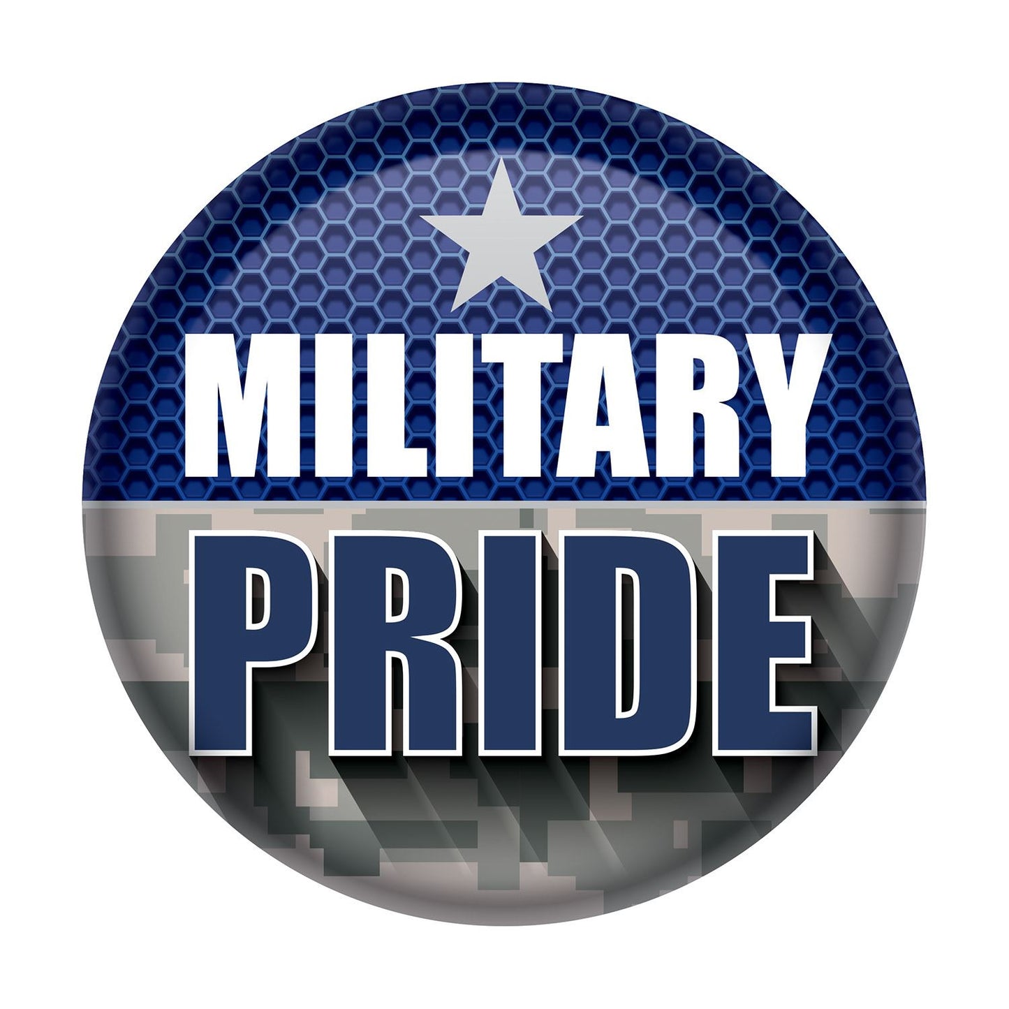 Beistle Military Pride Button - Party Supply Decoration for Patriotic