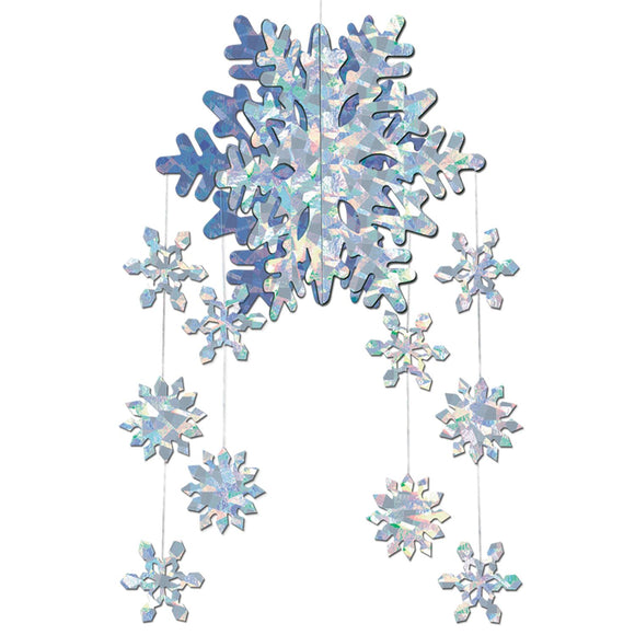 Beistle 3-D Snowflake Mobile - Party Supply Decoration for Christmas / Winter