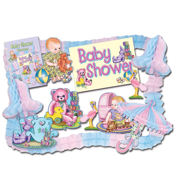 Beistle Baby Shower Party Kit - Party Supply Decoration for Baby Shower