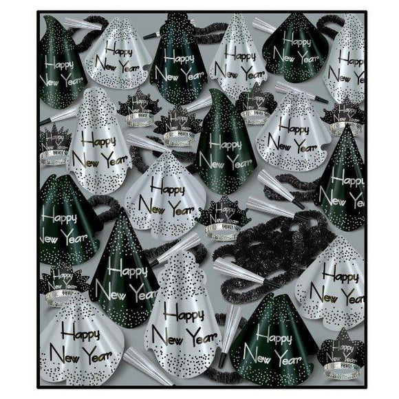 Beistle The Silver Grand Assortment (for 100 people) - Party Supply Decoration for New Years