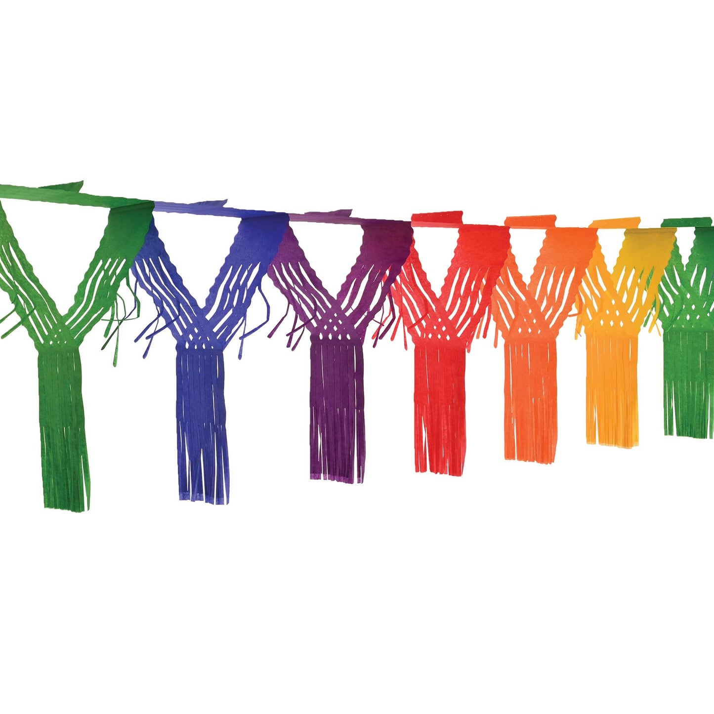 Beistle Rainbow Drop Fringe Garland - Party Supply Decoration for General Occasion