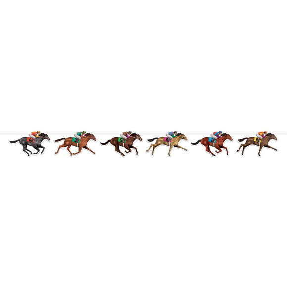 Beistle Horse Racing Streamer 60.5 in  x 6' (1/Pkg) Party Supply Decoration : Derby Day