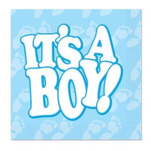 Beistle It's A Boy! Luncheon Napkins - Party Supply Decoration for Baby Shower