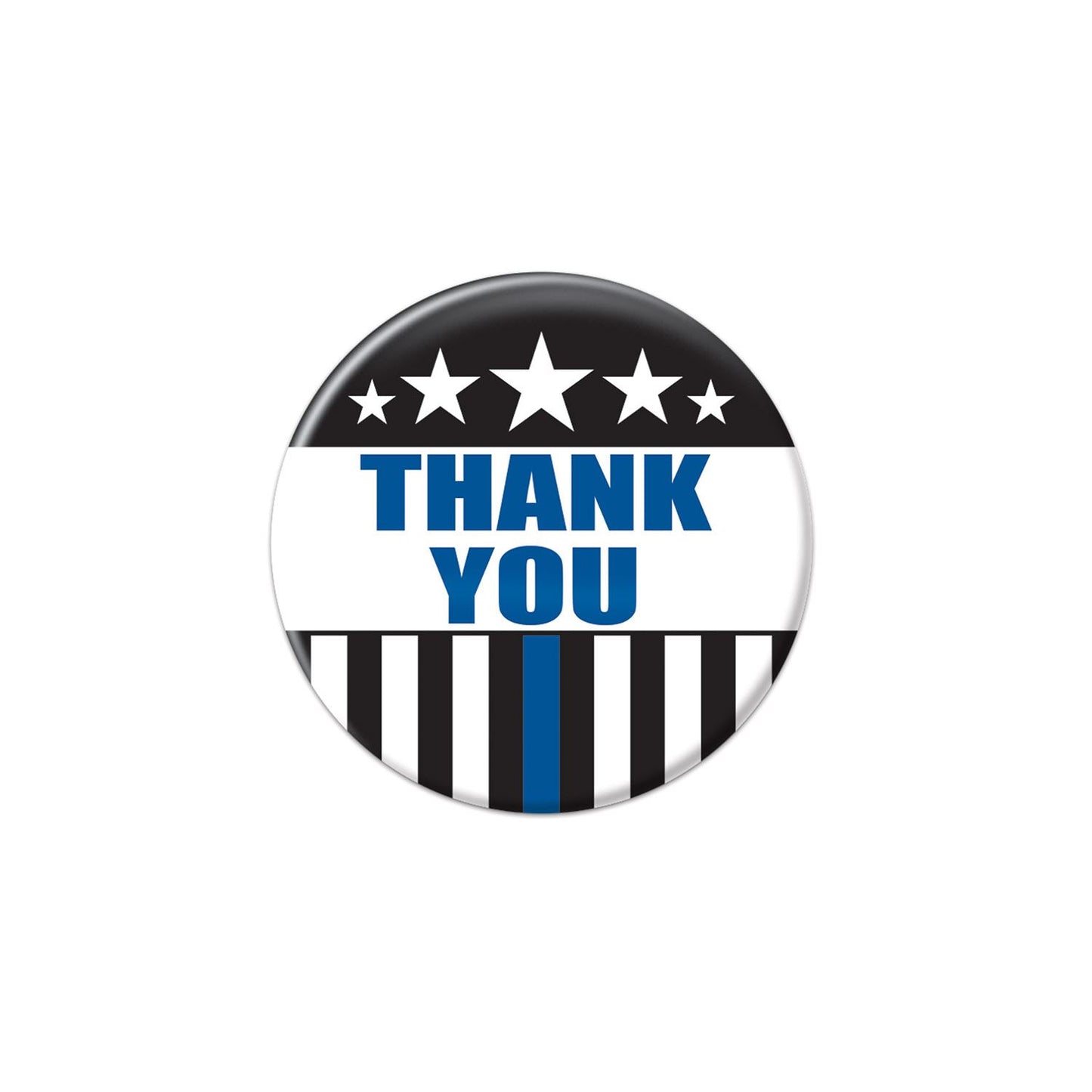 Beistle Thank You Law Enforcement Button - Party Supply Decoration for Patriotic