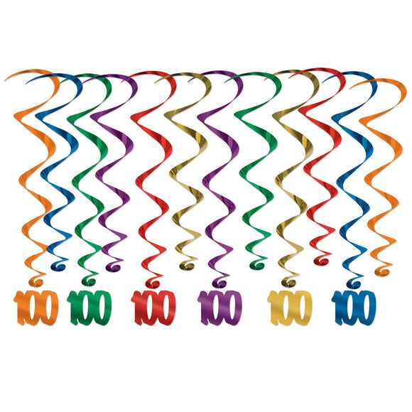 Beistle 100 Whirls - Party Supply Decoration for Birthday