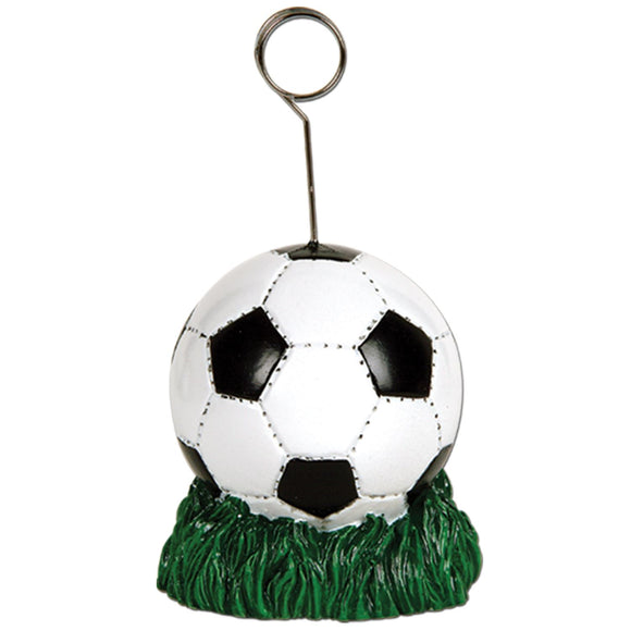 Beistle Soccer Ball Photo/Balloon Holder - Party Supply Decoration for Soccer